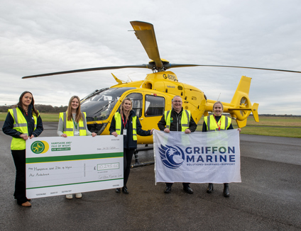 Griffon Marine Beats Fundraising Target for Hampshire and Isle of Wight Air Ambulance in First Year of Partnership